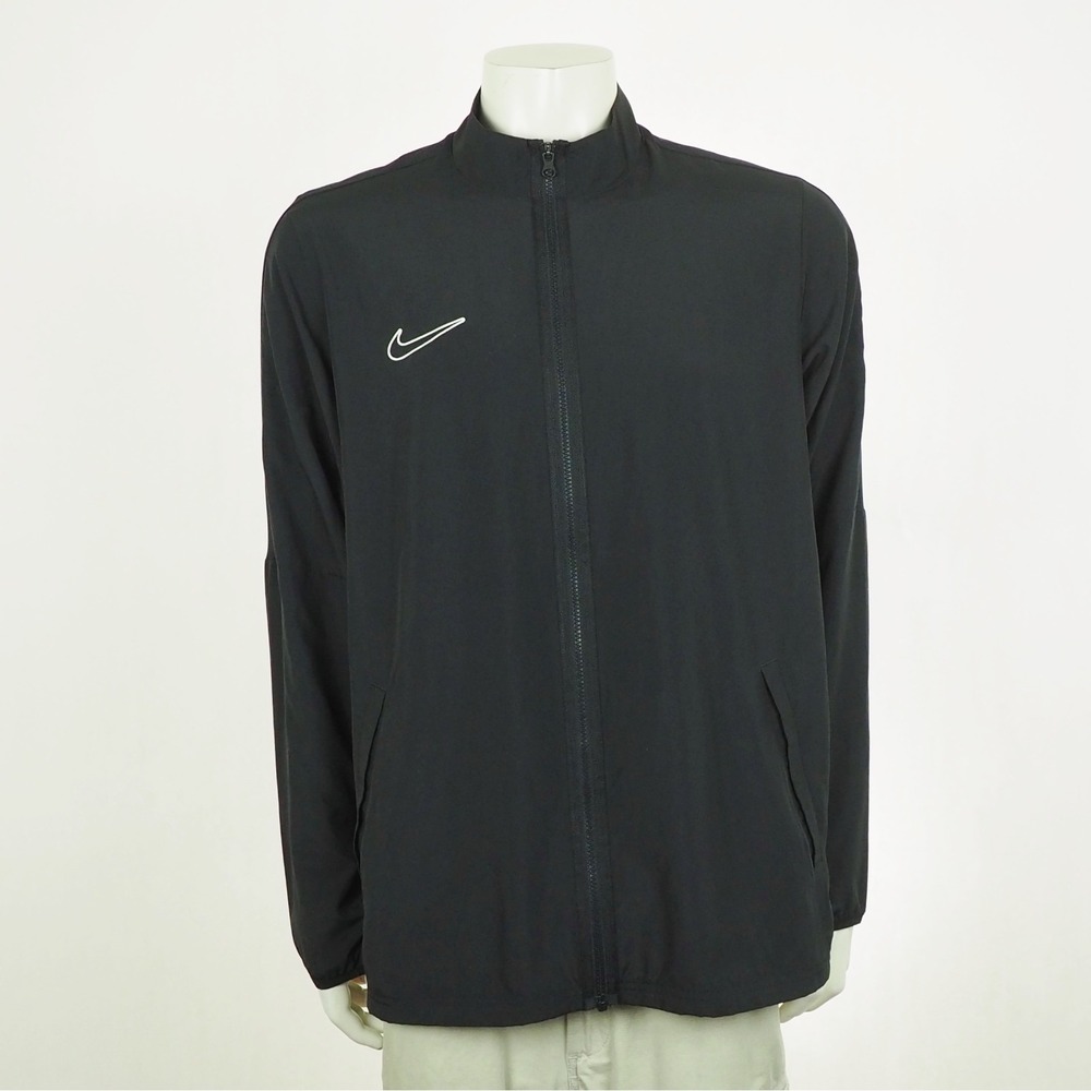 Nike Academy Soccer Windbreaker Jacket Mens XL Black Dri-Fit Full-Zip Training